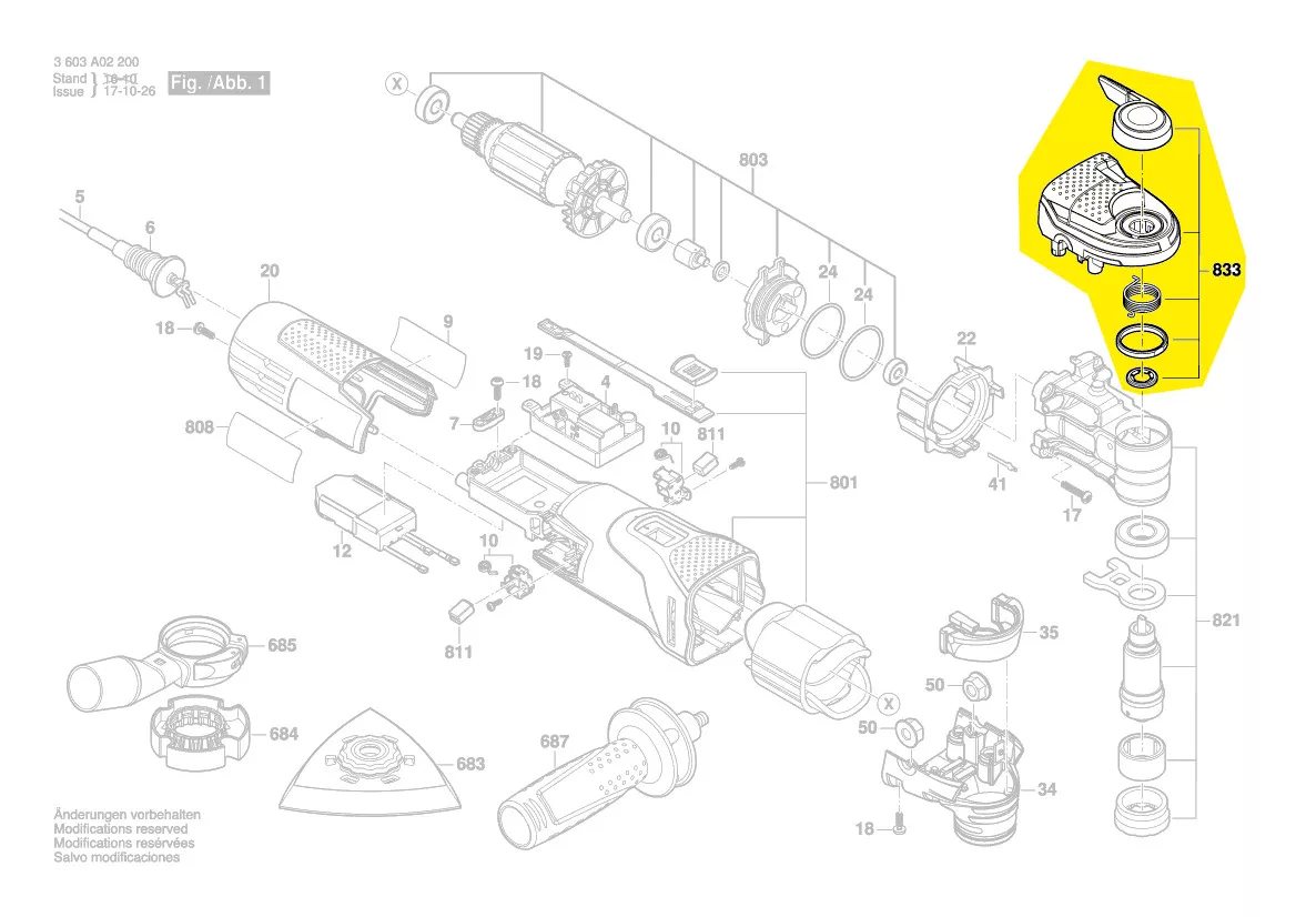 manette verrouillage accessoires réf. 1 607 000 C51 Bosch